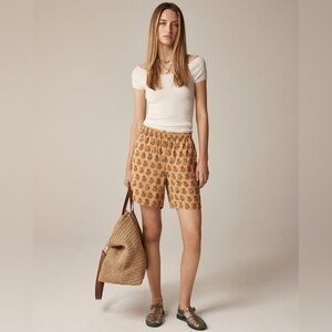 J CREW Stratus embellished short in tonal tulip block print, size S